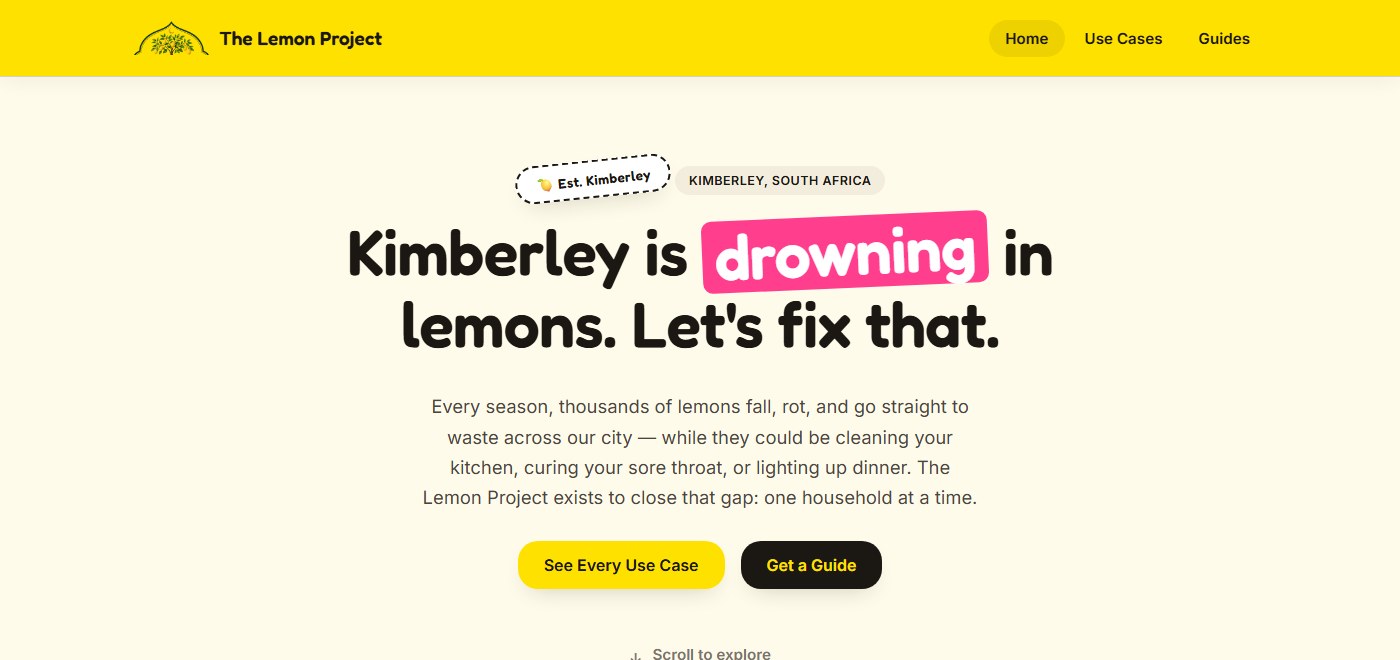 The Lemon Project website